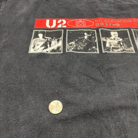 Vintage 2001 U2 Elevation Tour Band Tee Shirt Men's Large Bono - Picture 8 of 11